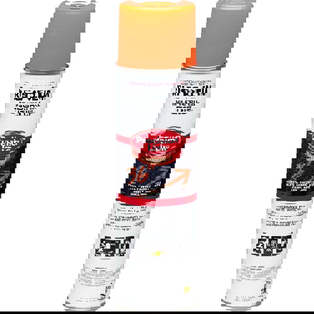 Industrial Choice M1600 System Solvent-Based Precision Line Marking Paint, Flat Fluorescent Orange, 17 oz Aerosol Can, 12/CT